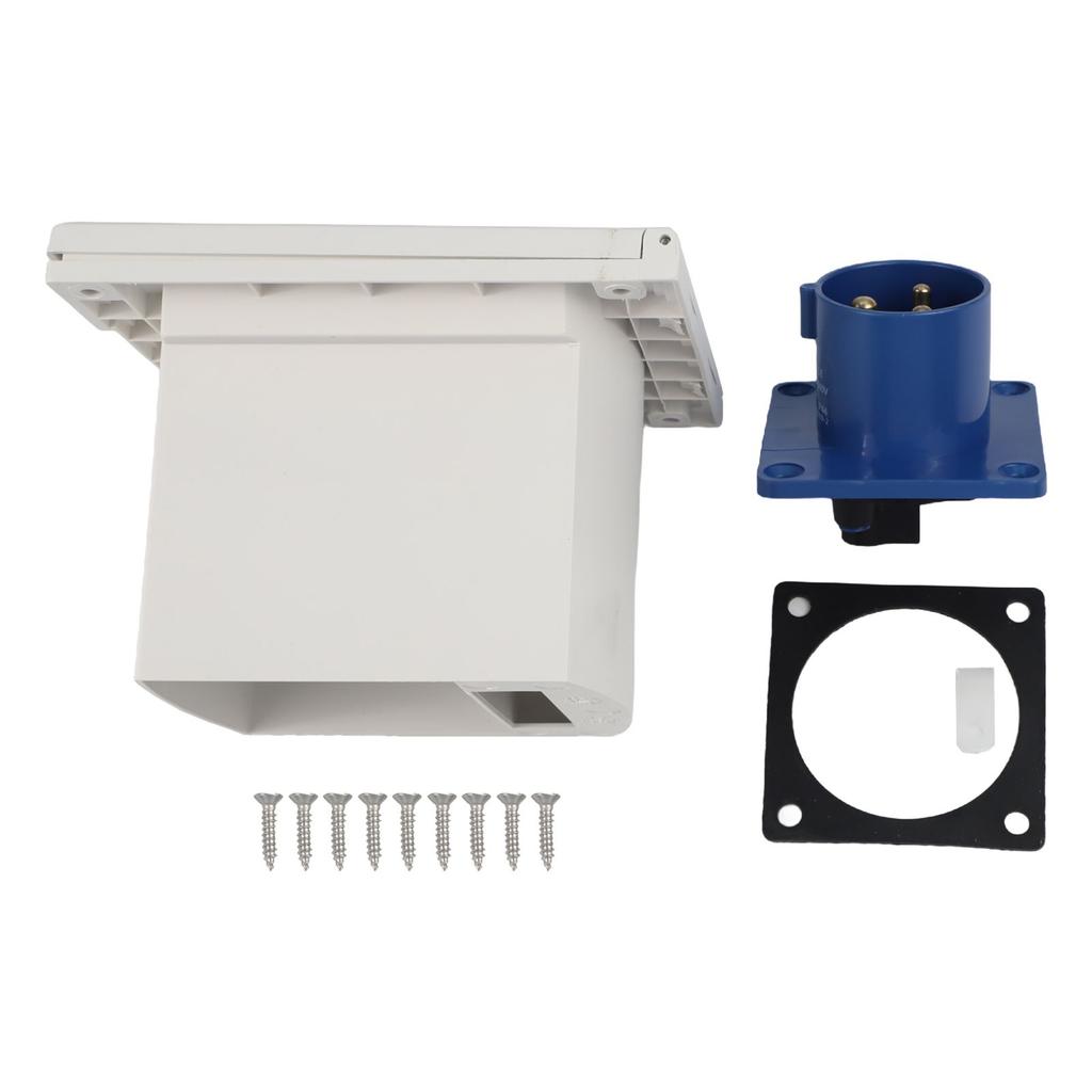 IP44 Waterproof Socket RV External Socket For Caravanning Embedded Socket For RV Made Of Plastic 15.5*12.5*11.3cm