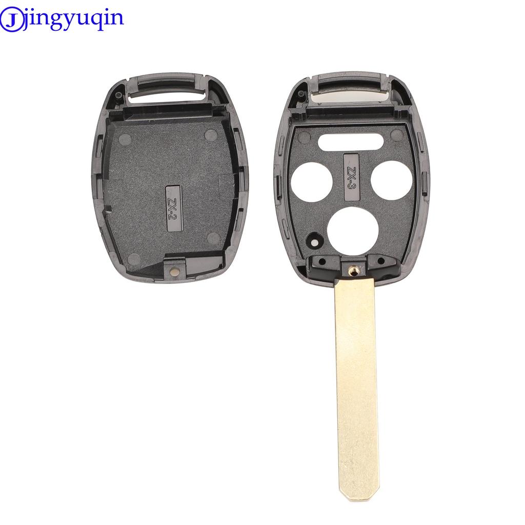 jingyuqin 2/3/4 Buttons Car Key Case Shell Remote Fob Cover For Honda Cr-V Civic Insight Ridgeline 2003 2008 2009