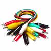 Cleqee Bagworm Clip Alligator Clip Test Electrical Cable Test Lead Crocodile Clip Jumper 5 Colors Cable, 10-Pack Leads, Set, Double-Ended Wires,