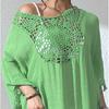 Hollow Out Summer Sunscreen Smock Loose Beachwear Shirt Fashion Bikini Cover-Ups  for Women