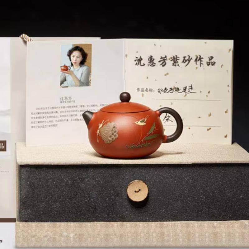 Household Yixing Teapot Pottery Purple Clay Art Stoneware Teapot Ceramic Vintage Beauty Bouilloire Wedding  Accessories
