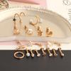 Stainless steel piercing accessories - simple heart-shaped ear clips, ear ring, and ear barb pins