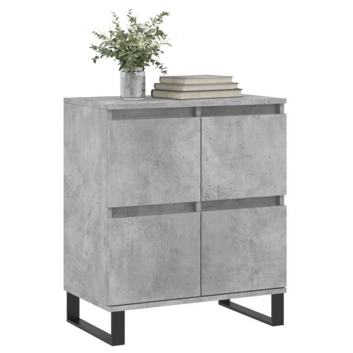 VidaXL Buffet Gris béton 60x35x70 cm Bois d'ingénierie 831224