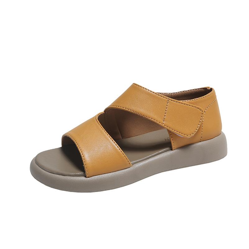 Summer New Fairy Style Flat-soled Soft-soled Sandals Fashionable Two Wear Rear Bag and Roman Beach Sandals Female