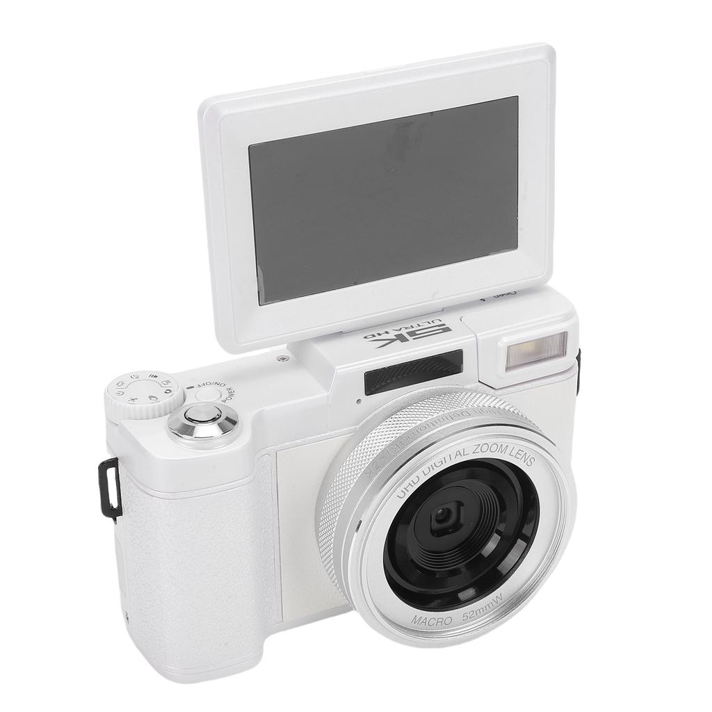 5K Digital Camera 64MP 18X Zooming 3 Inch Screen WiFi Beauty Camera with LED Fill Light for Selfies Travel