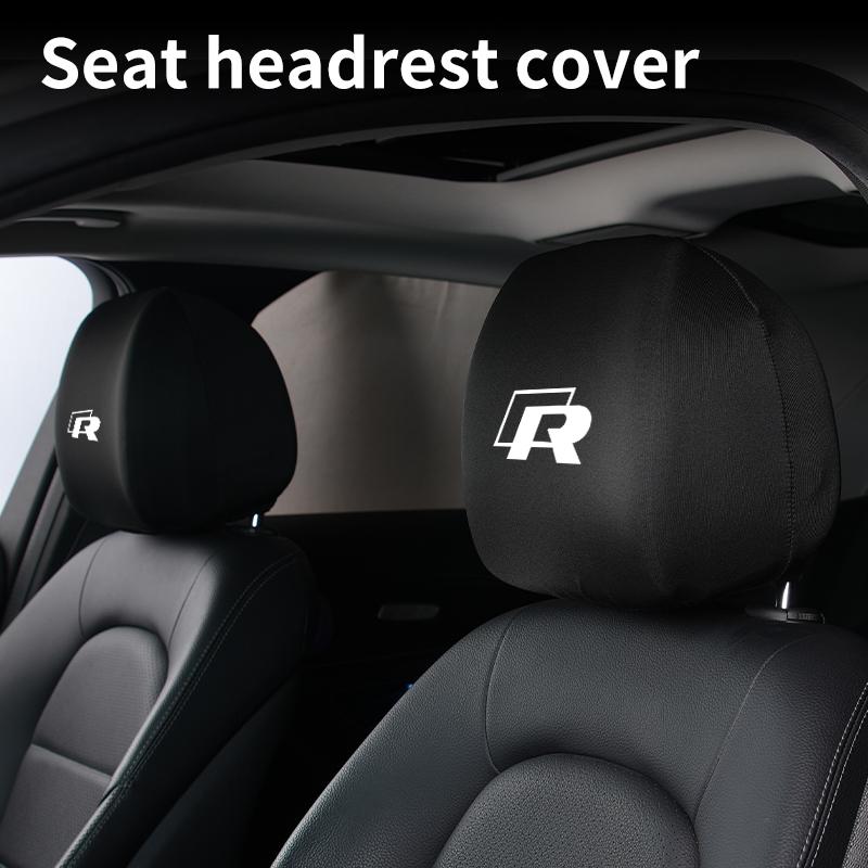 abcd1 Car Seat Headrest Protective Cover Anti-Dirty Pillow Protector For VW Passat Golf Tiguan Polo Scirocco Jetta CC T-ROC Touareg