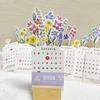 Calendar 2025 Bloomy Flower Desk Calendar Creative Wooden Card Calendar Creative Desktop Calendar Illustrator Decorate Supplies