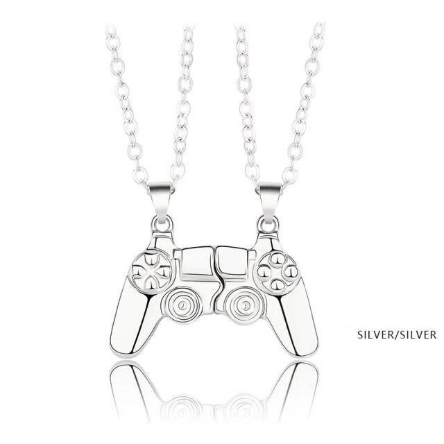 Fashion New Game Controller Couple Necklace A Pair Of Magnet Stone Men 'S And Women 'S Valentine 'S Day Pendant Necklace Gift