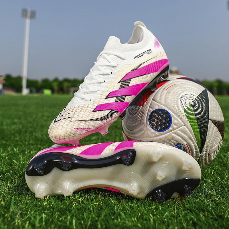 2025 new low-top football shoes long nails broken nails Amazon men's and women's football shoes grass student training shoes