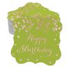 Inkdotpot Real Gold Foil Bracket Shape Paper Hang Tags Happy Birthday Favor Tags Pack Of