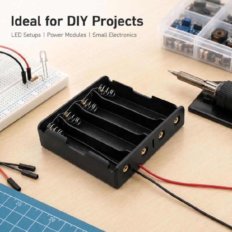 18650 Battery Holder for Repair Wiring, Cell Pack Assembly, Spring Contact Placement, Cover Support, and Projects