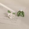 LATS 2025 Asymmetry Imitation Zircon Gardenias Stud Earrings for Women Girl New Fashion Flower Temperament Zircon Accessories