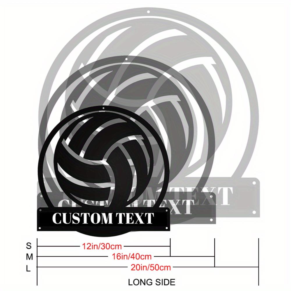 Unique Custom Metal Volleyball Wall Art Contemporary Sports Fan Decor Indoor Outdoor