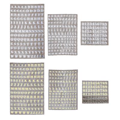 5 Piezas 3mm Letras del Alfabeto Chunky Glitter Resina Epoxi Pegatinas Decorativas Letras Números Ingleses Rellenos de Resina Epoxi UV