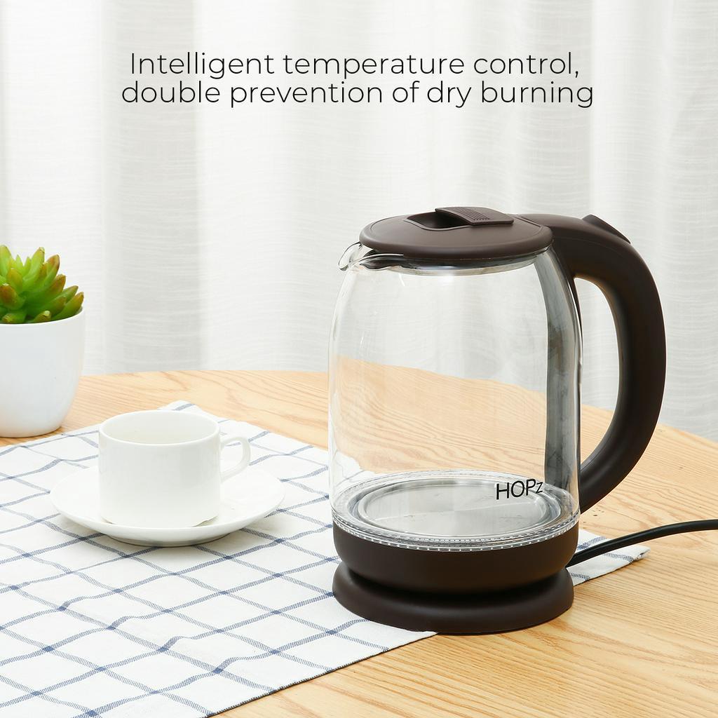 1500W 2L Glass Electric Kettle Off Automatically Auto-Power Off Household Quick Heating Electric Boiling Pot
