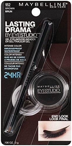 Maybelline New York Drama Gel Eyeliner Lasting Eye Studio, Waterproof, Brown 952, 0.106 oz. 1 Count