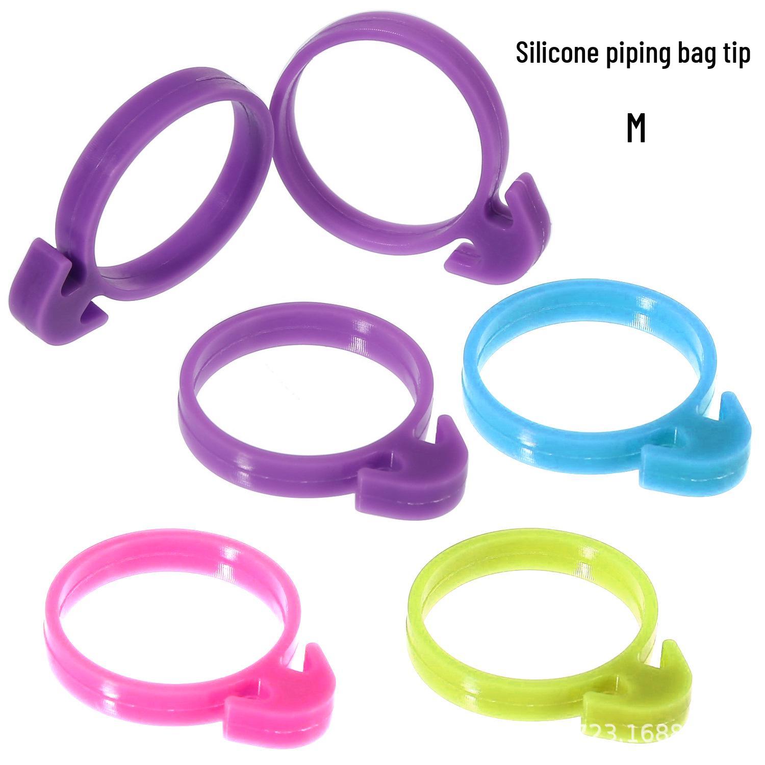 

Multicolor Silicone Cream Piping Bag Fixing and Sealing Ring Sky Blue Fixing Ring