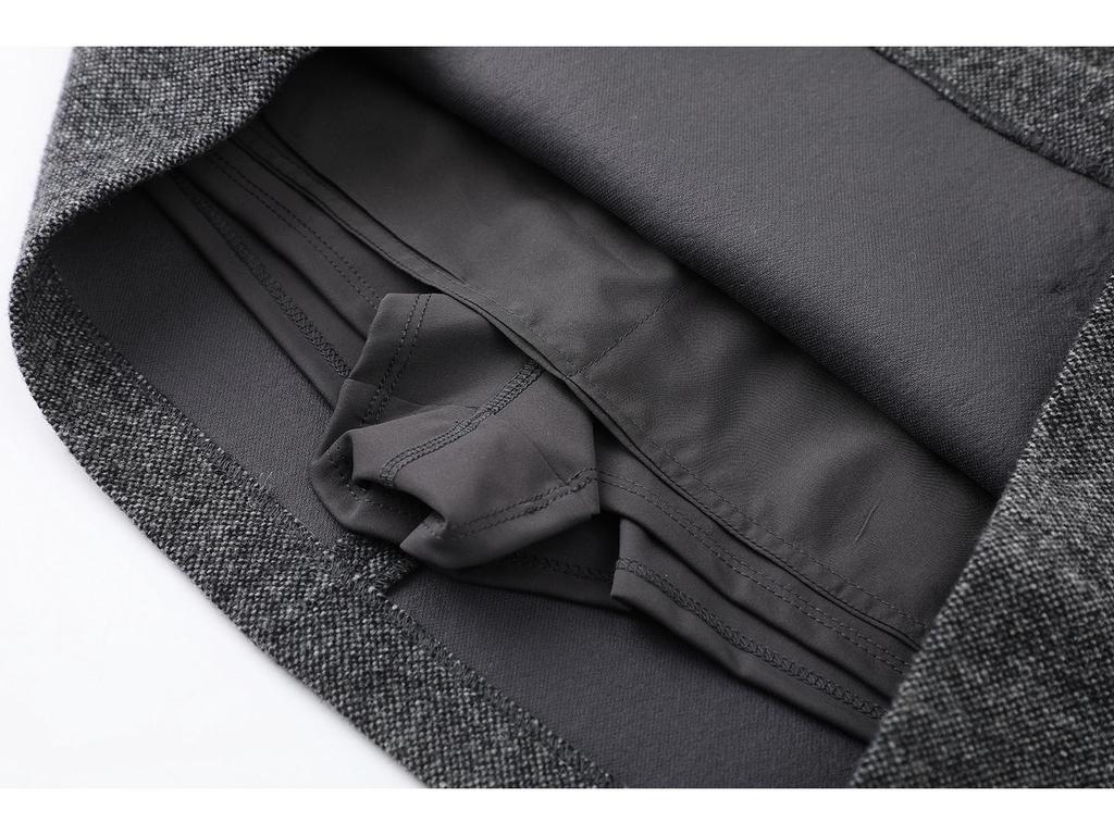 Winter 2025 High-Waist Slimming Sequin Wool A-Line Skirt for Women