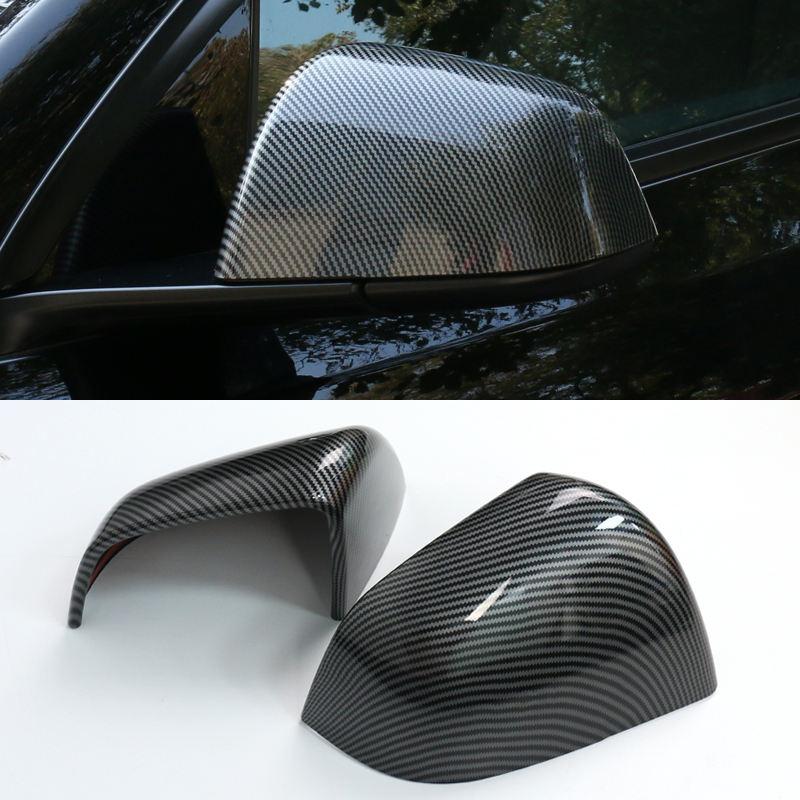 Rear View Mirror Cover For Tesla Model 3+ Highland 2025 Model Y Side Door Carbon Fiber Rearview Case New Model3 Car Accessories