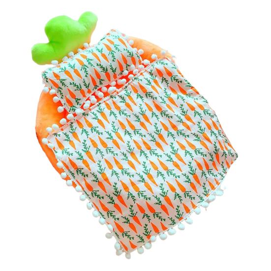 

Кукольная кроватка для плюшевых игрушек 17/20 см Миниатюрная пушистая кроватка с матрасом, подушкой и одеялом Милая мебель для кукольных домиков для мягких игрушек L оранжевый