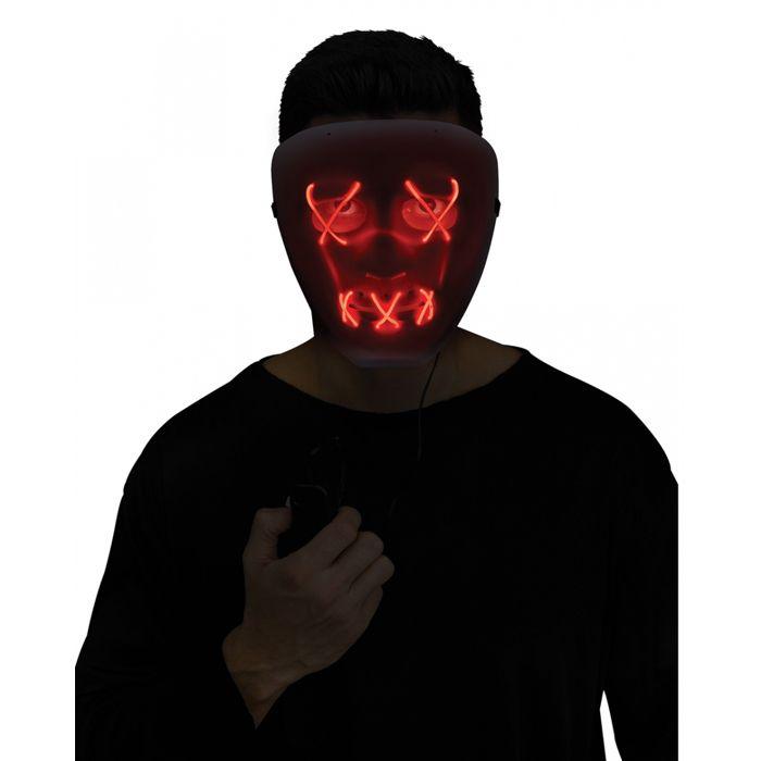 Svítící LED maska červená - bílá