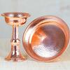 Red Buddhist Guardian Cup Furnishing Copper Handicraft Hammer Tibetan Interior Buddhism Holy Water Plate Home Gift Decorative