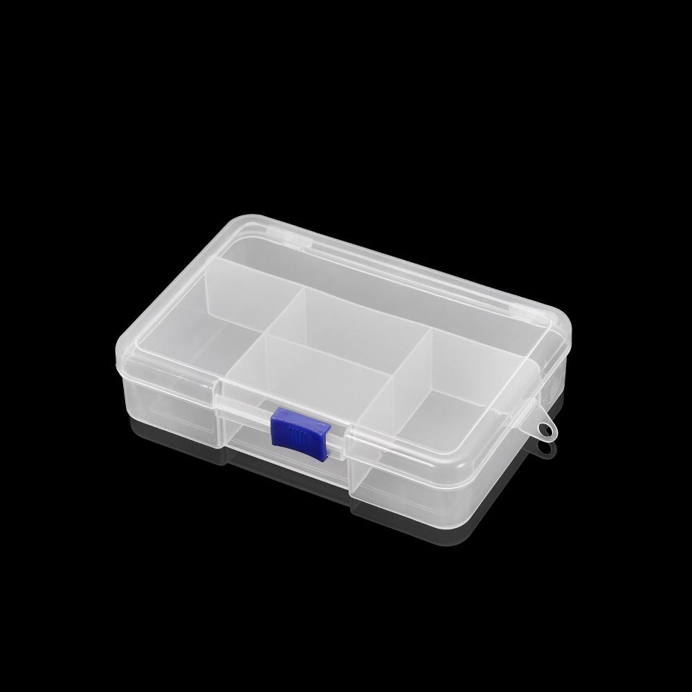 

Jewelry and jewelry storage box, with a lid, snap on sliding buckle, transparent plastic box for easy carrying 14.4*10*3.4CM білий