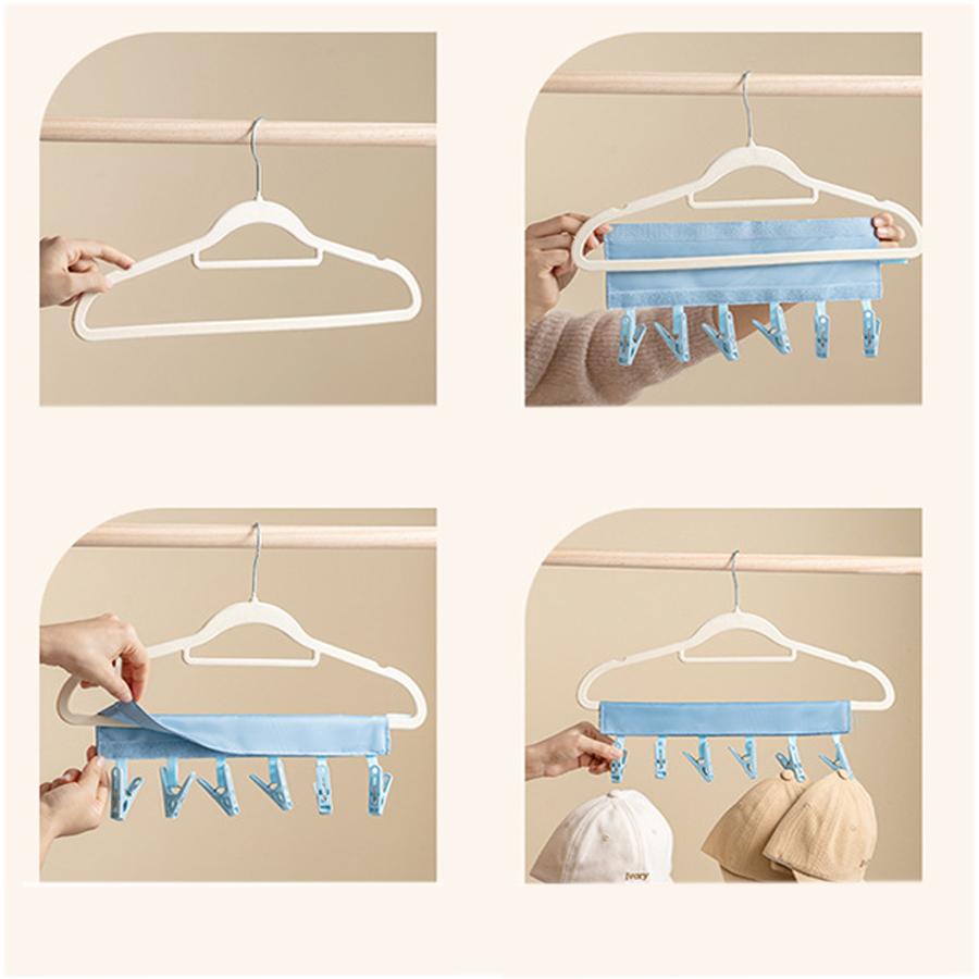 1PCS Bathroom Fabric Clothes Clip Foldable Travel Travel Drying Underwear Socks Small Clip Travel Drying Rack Portable