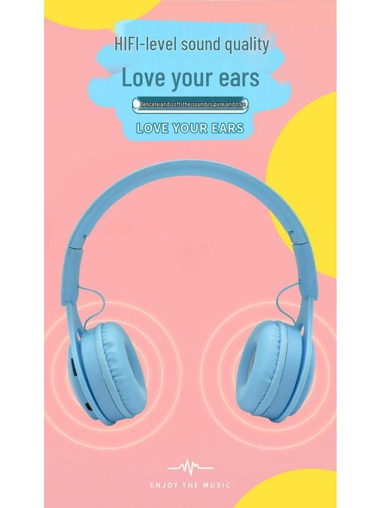 Macaron Y08 Over-Ear Unisex Cute Wireless Bluetooth Headphones