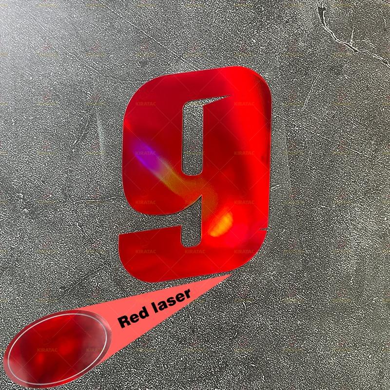 1PC Red Laser Motorcycle Number Sticker for DIY Bicycle Top Tube Frame Moto Helmet Fairing Self-adhesive Waterproof Vinyl Decal