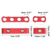X AUTOHAUX Engine Spark Plug Wire Separator Loom Divider Organizer Clamp Aluminum Alloy 28mm 2 Sets Red