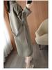 Women's Plus Size Double-Sided Wool Overcoat, Long Loose Fit (Autumn/Winter 2025)
