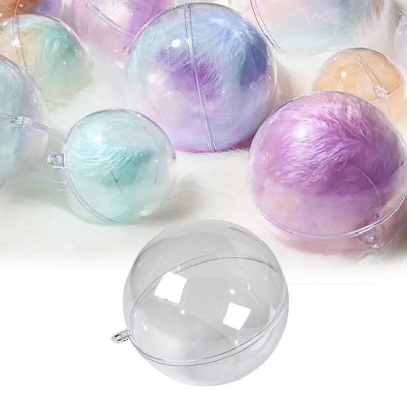 Stylish Clear Plastic Hanging Christmas Balls In Multiple Sizes From 4cm To 20cm