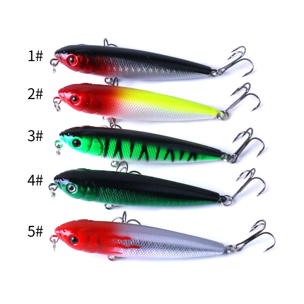8CM 9.1G Military Fish Lure Lip Curling Z-Dog Pencil Surface Type Sinking Floating Micro Bait Fake Bait for Fishing