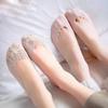 Women's Summer Ice Silk Low-Cut Invisible Lace Socks - Breathable, Anti-Slip, Super Thin