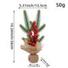 25CM Mini Christmas Tree Ornament for Tabletop or Window Display - Festive Potted Decoration