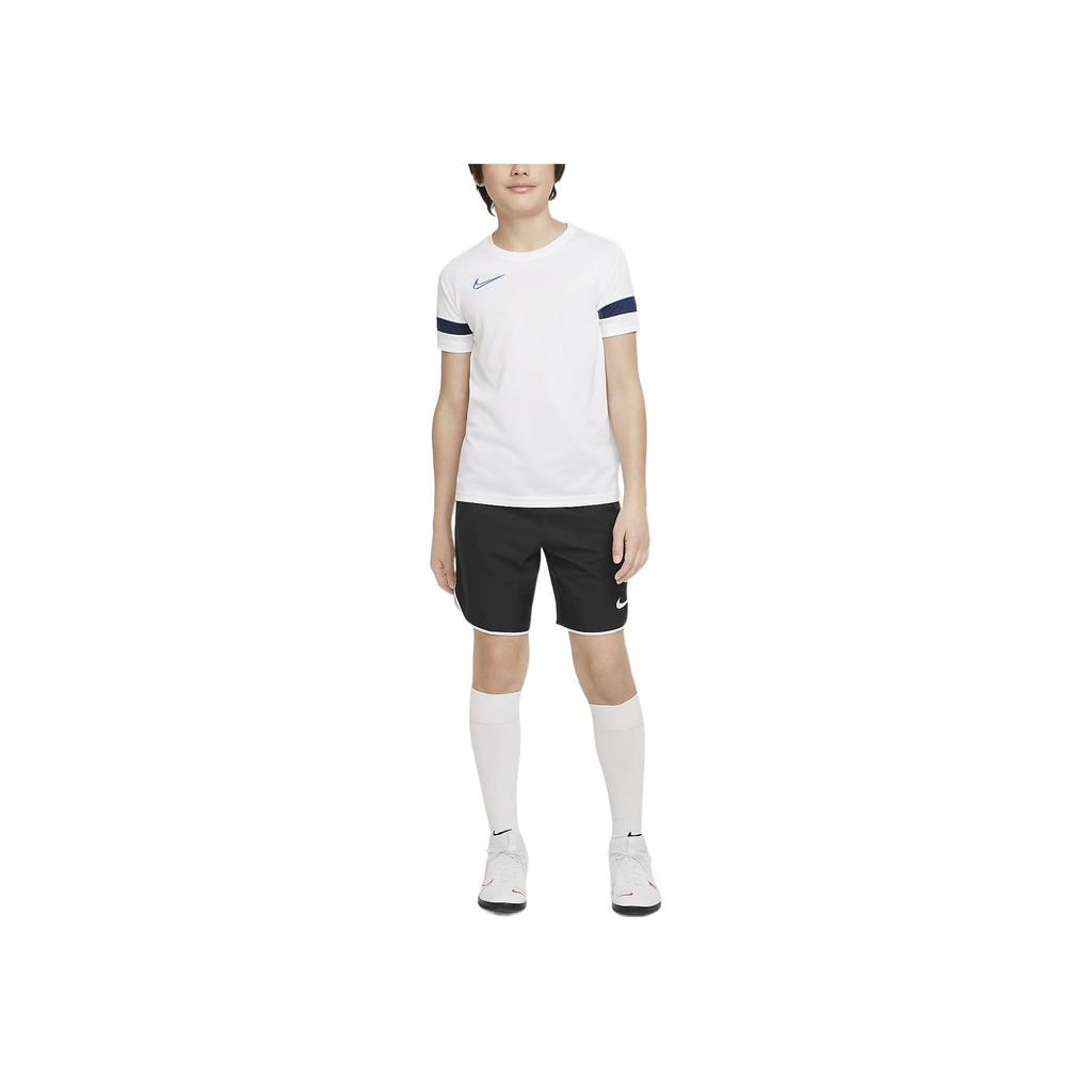 Nike Logo Print High-Waisted Straight-Leg Casual Shorts Kids Shorts Black DH8408-010