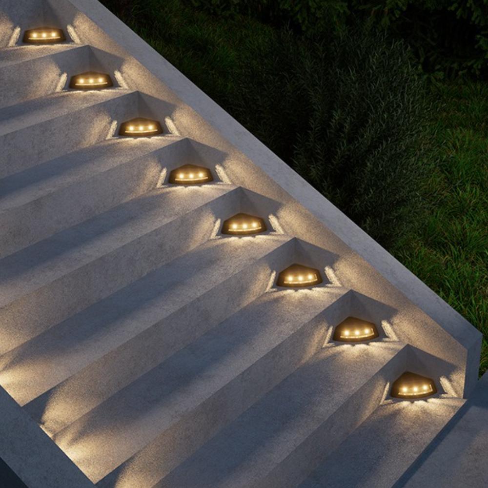 4/1Pcs NEW Solar Step Lamp Outdoor Home Garden Staircase Patio Lights Steps Walkway Light Lamps Outdoor LED Decorative Solar Step Lamp