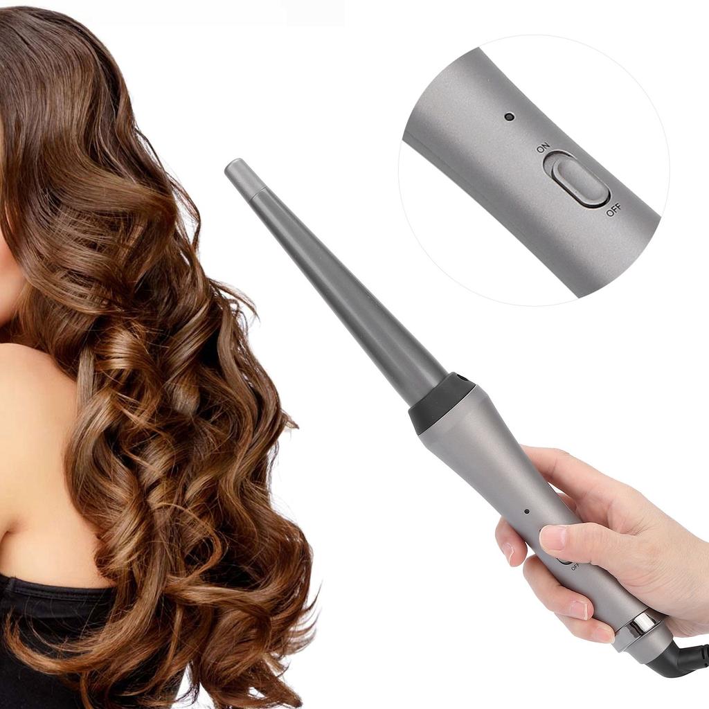 Tapered Curling Wand Home Curling Iron Wand Ceramic Barrel Hair Curler 110‑240V