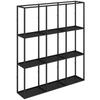 Scaffale da Parete Industriale con 9 Scomparti, Scaffale in Metallo per Collezionismo, Ideale per Arredamento Casa, Nero