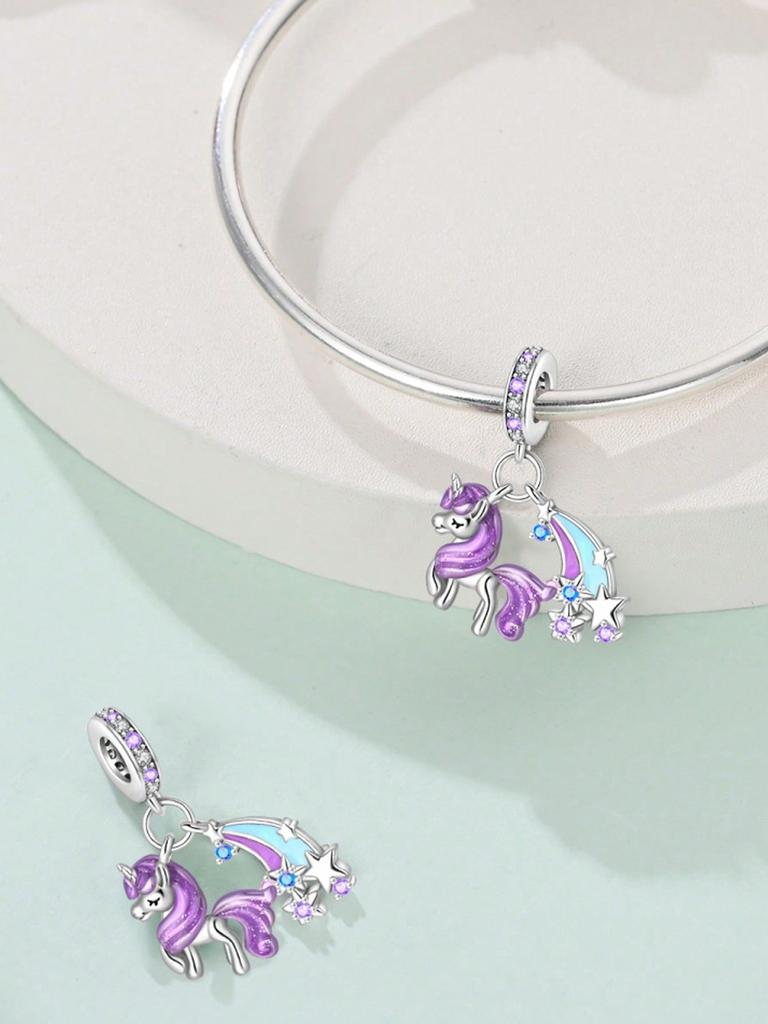 Copper Plated Original Charms Fantasy Unicorn Flamingo Beads Fit Bracelet Women'S Jewelry Gift