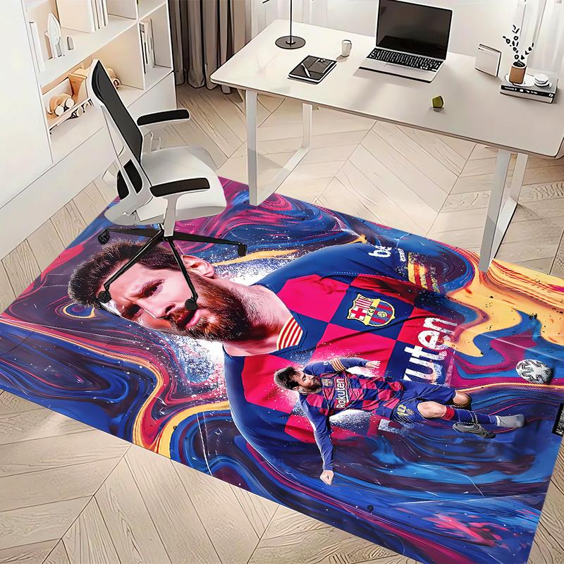 Football Star Messi Printed Absorbent Washable Carpet, Non-Slip Bathroom Mats, Kitchen Rugs, Yoga Mat,Living Room Entrance, Camping Picnic Rugs