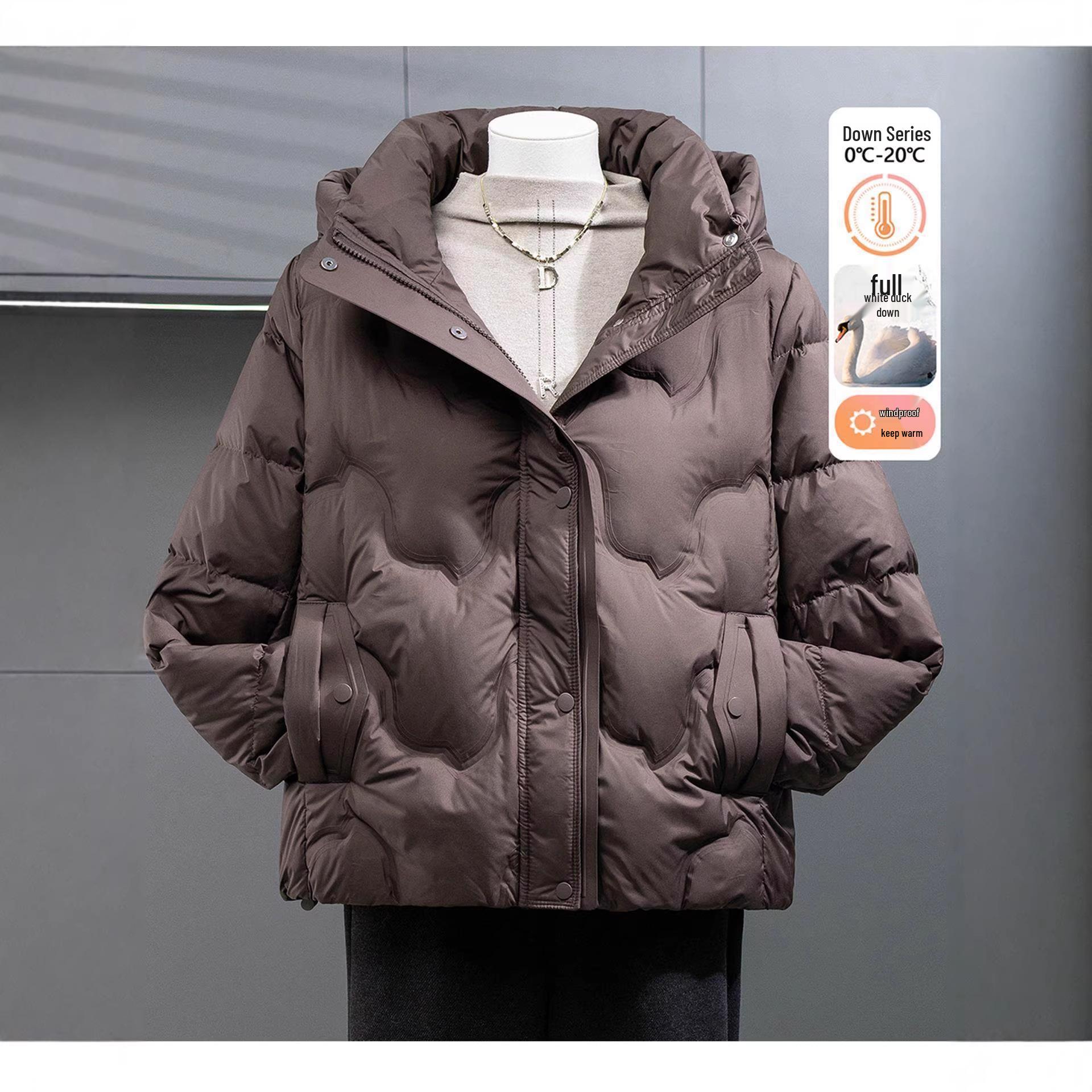 

Chic Plus Size Hooded Down Jacket for Middle-Aged & Elderly Women – Winter Short Coat 2XL (120-135 jin)