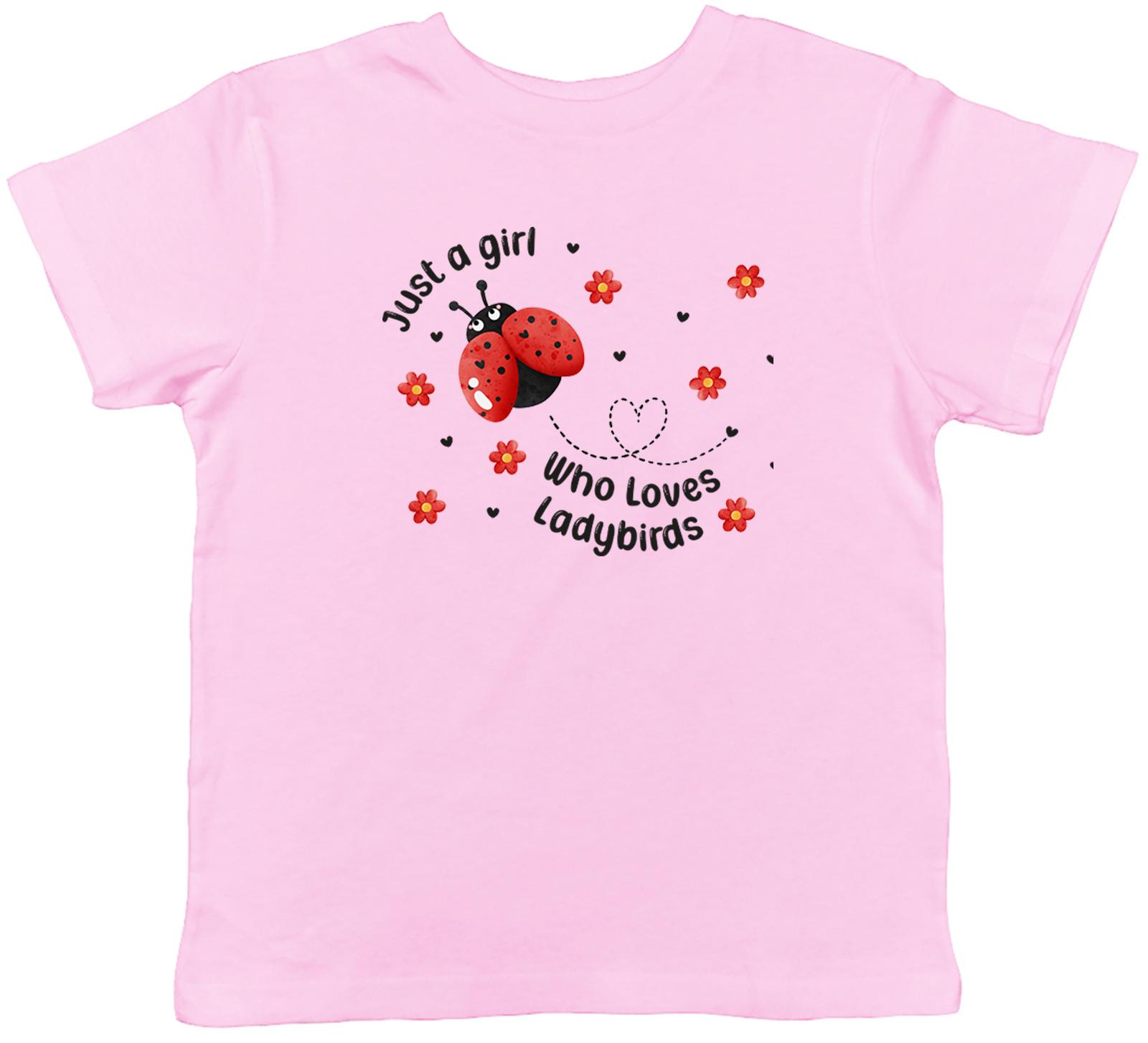 Просто девочка, которая любит божьих коровок Детская футболка Насекомые Детский Подарок для Мальчиков и Девочек 100
