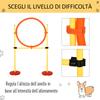 Agility Dog Set 3 Exercises: Slalom, Obstacles, Ring, for Dog Training, Portable, 2.5 kg, Yellow and Red