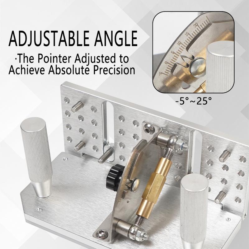 Belt Grinder Knife Jig,Belt Knife Sharpener Jig with Dual Press Plates for Belt Sander Machine Knife Making Angle Grind Guide