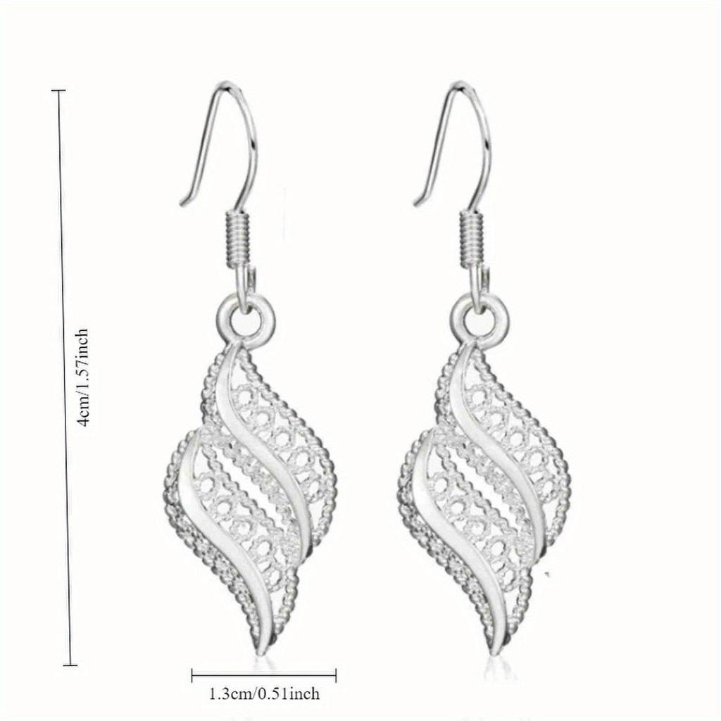 European and American Fashionable Women's Simple Hollow Water Droplet Earrings, Personalized Sweet and Creative High-end Earrings