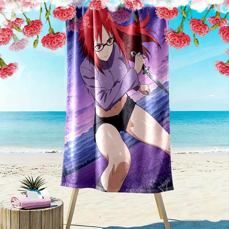 1pc naruto Beach Towel, Multi-functional Beach Towel for Outdoor Activities Beach Swimming and Travel