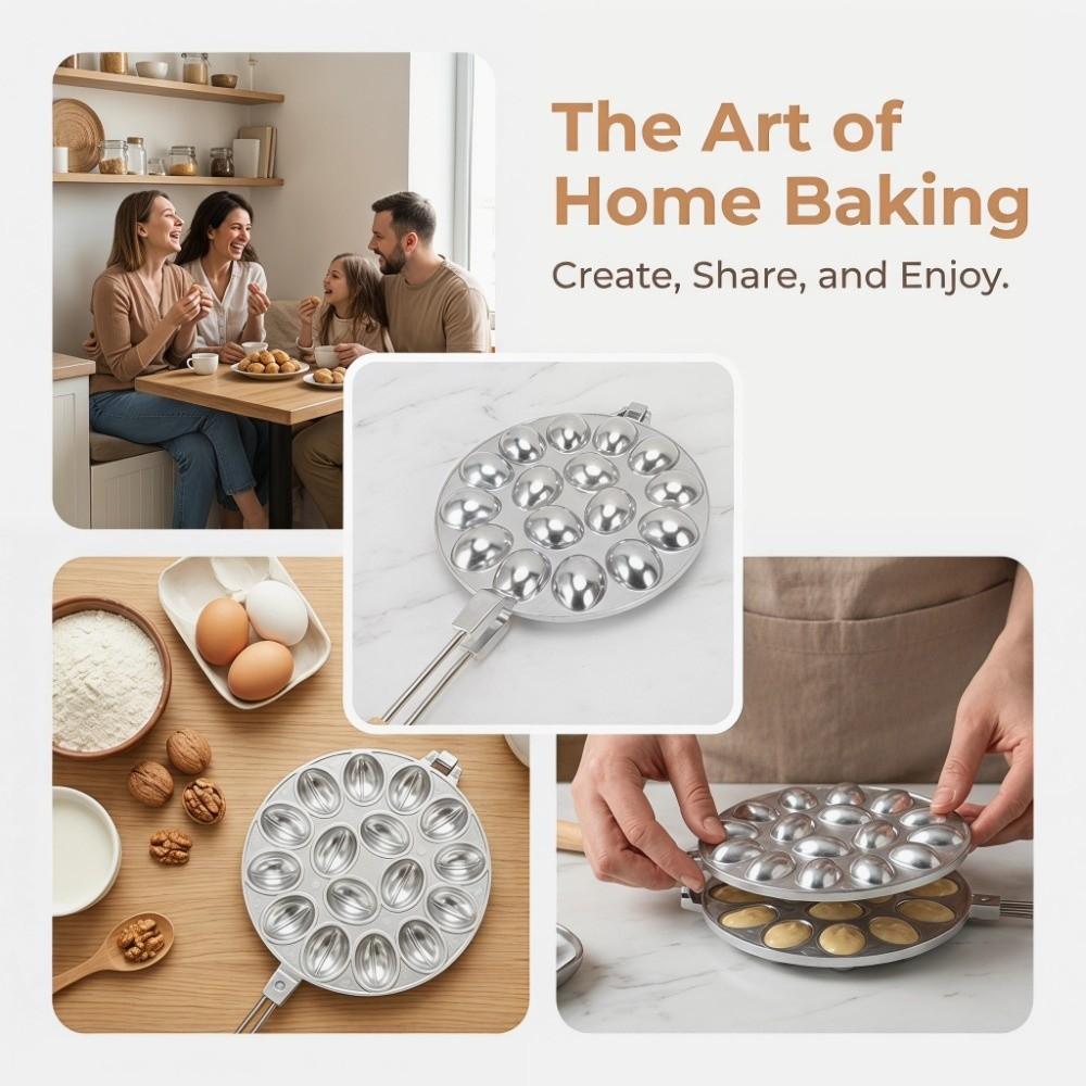 16 Hole Cookie Moulding Aluminum Alloy Cookie Mold Thick Cookie Moulding Maker  Party Camping