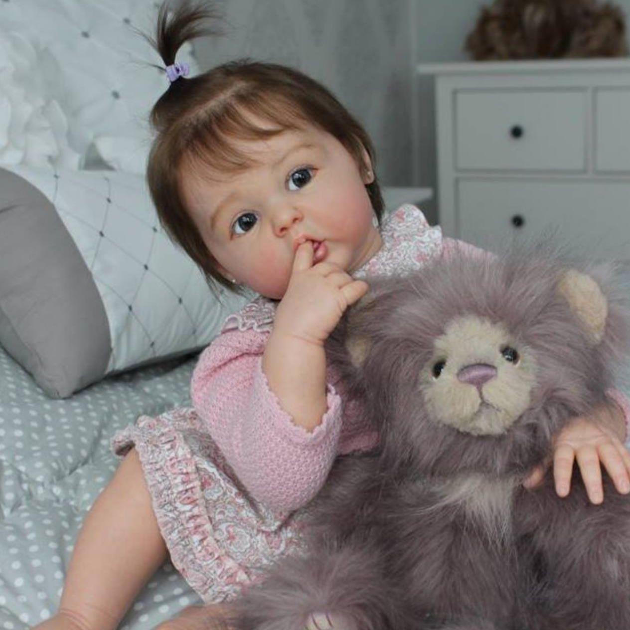 55 cm Baby Reborn 3D-Paint Skin con vena Realistico bambola in silicone Giocattolo fatto a mano Principessa Bebe Toy